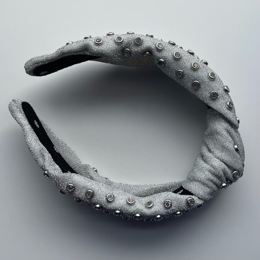 Lele Sadoughi Silver Crystal Studded Headband - Picture 6 of 7
